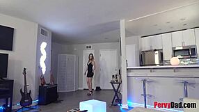 bratty teen step daughter comes home from party and fucks dad