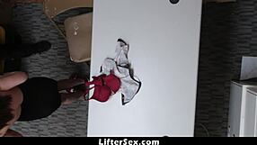 Suspect Lily Jordan tries to run but officer makes her cum and lets her go