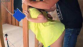 scarlett johnson becomes the construction site slut, getting fucked doggystyle