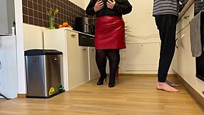 Busty Mother-In-Law Takes Cum From Behind!