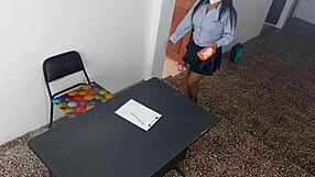 My stepfather's secretary gives herself to me in the office and i fucked her because im a whore standing sex in the office