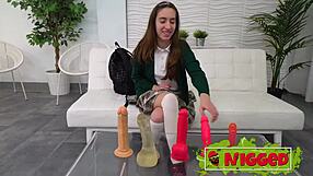 She's an almost virgin babe sucking black cocks for the first time ever, riding and deepthroating monster dicks