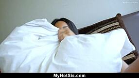 nosy brother finds stepsiss secret and takes advantage.