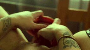 Check out this dirty talking milf flashing her wet pussy through the window