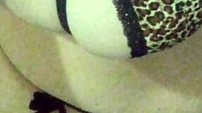 My stepmom gets hot over chat and flashes her big tits outdoors.