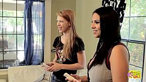 Imagine this wild voluptuous lesbian with fantastic ass seducing petite young beauty