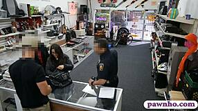 Two women steal and get banged hard by pawn dude!