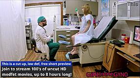 Daisy Bean undergoes required humiliating gyno exam for new students at Tampa University by doctor