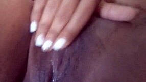 Latina prostitute intensely masturbates her juicy tight pussy on bed