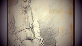 Vintage erotic illustration from antique retro collection