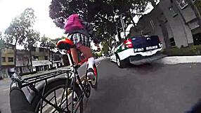 Exposing in miniskirt in the city