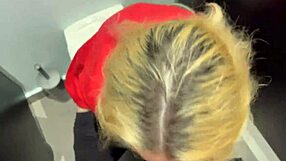 Bold extreme sex with paid girl in public restroom