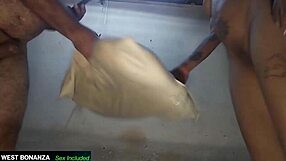 She takes it balls deep in her pussy and gets a creampie