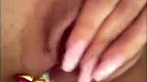 hot woman masturbating with plug in ass enjoying hot morning