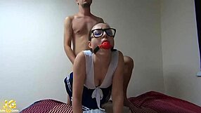 Student gives handjob and blowjob to teacher before doggystyle.