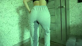 Free petite 18+ teen desperation pee - is she horny and wet?