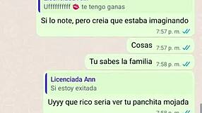 My stepmom gets hot over chat and flashes her big tits outdoors.