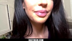 busty stepmom says, 'let me massage you, stepson,' leading to hardcore ramming