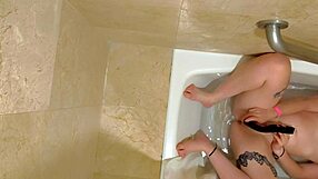 I caught my stepsister masturbating in the bathroom bath