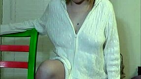 beauty vs fuck machine trailer with big natural tits and orgasm