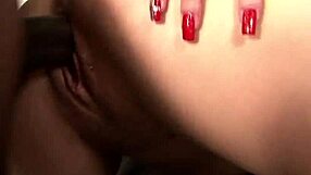 Angel wicky enjoys a toy before receiving a big black cock