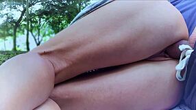 she got her ass pounded in the park and creampied with cum dripping