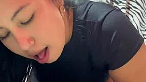 Sister-in-law returns from party in sexy dress. She chats about her evening in the kitchen.