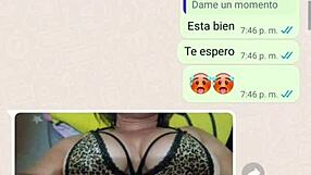 My stepmom gets hot over chat and flashes her big tits outdoors.