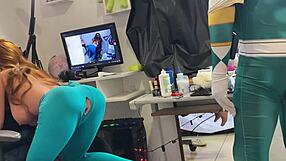 During the Corinthians versus Flamengo game, amateurs use sex toys on a real fuck doll for intense anal action