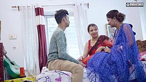 Desi indian husband teaches you how to satisfy two desi wives at the same time full threesome movie