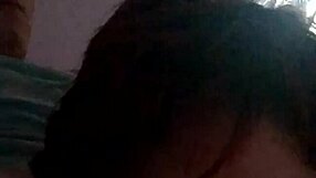 Slut sucks fat cock with boyfriend watching