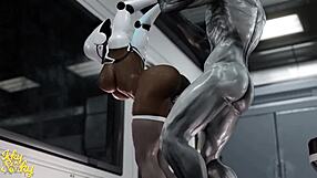 Huge ass female robot plowed by hung alien
