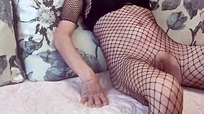 I FILM my WIFE in FISHNETS for HOMEMADE porn