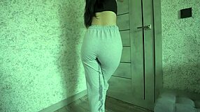 Free petite 18+ teen desperation pee - is she horny and wet?