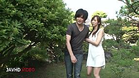 Amateur Hitomi Oki Gives Blowjob Outdoors In The Park!