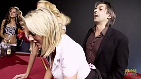 ANGRY BOSS FINDS TWO WORKERS AND FUCKS THEM ON THE COUCH!