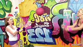 lou lou petite and paige ashley diving into intense lesbian fun 😏