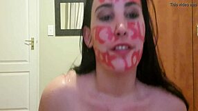 Self punish pissing slapping gagging with dirty talking