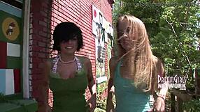 Busted flashing tits on campus at university.