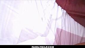 familymilf - big tits tattooed stepmom fucked by step sons during games pov