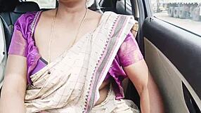 Kørte med indisk tante i sari, store patter frister til knep med snavsetale