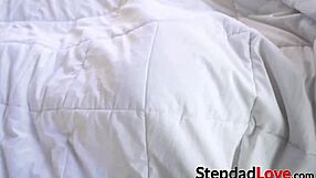 Sleepy Vanessa Sky wakes to deepthroat and stepdad pounding