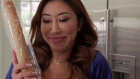 Naughty Anal Lover Asian Babe Nicole Doshi Eating A Big Black Meat Baguette