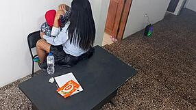 My stepfather's secretary gives herself to me in the office and i fucked her because im a whore standing sex in the office