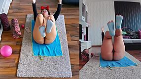 Double the heat and fun in naked yoga dual cam