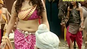 Bubbly chubby beauty shows off deep navel