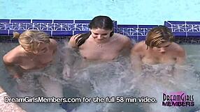 girls playing naked at our spring break party house.