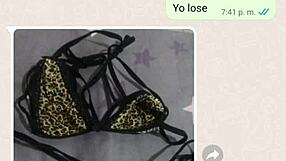 My stepmom gets hot over chat and flashes her big tits outdoors.