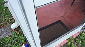 In a wild florida pool orgy, ebony and redhead suck big cocks with cum swapping