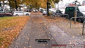 German old housewife picked up by man on street